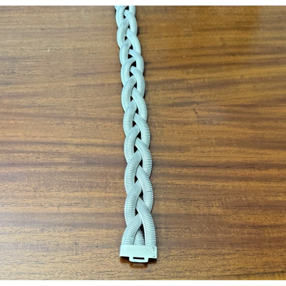 Vintage‎ Braided Metal Stretch Belt 34